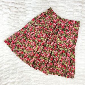 LuLaRoe Madison rose floral skirt with pockets • Size small